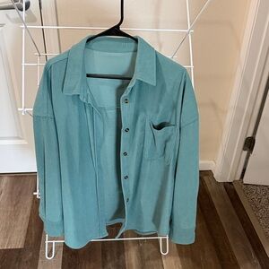 Teal Corduroy Jacket
